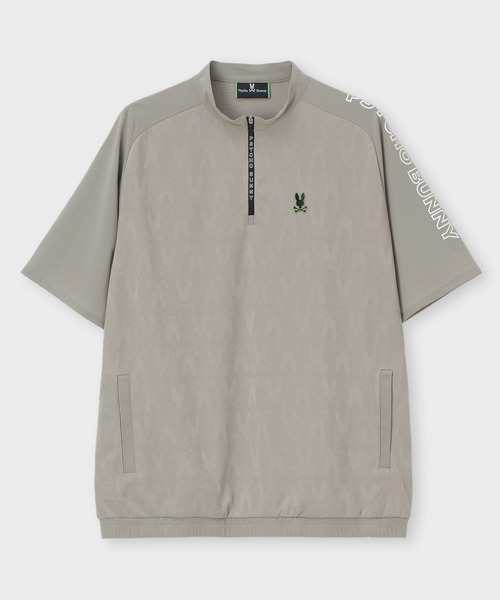 Psycho Bunny（サイコバニー）の「[GOLF]異素材切替シルエットバニージャガード ハーフジップTシャツ（Tシャツ/カットソー・メンズ・ブラック/グレイッシュベージュ・XX-LARGE/X-LARGE/LARGE/MEDIUM/SMALL）」の14枚目の写真
