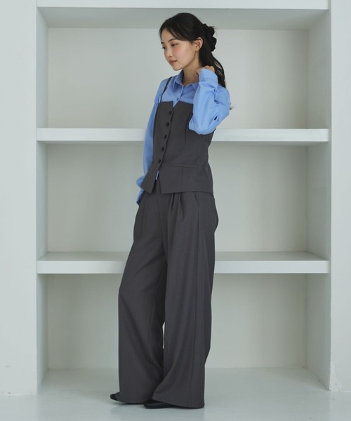 archives(アルシーヴ)の「【ONかわ】ウォッシャブルFボタンビスチェ(その他トップス・レディース・グレー/ベージュ/ブラック・MEDIUM)」の6枚目の写真