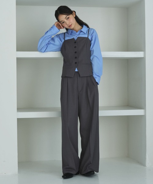 archives(アルシーヴ)の「【ONかわ】ウォッシャブルFボタンビスチェ(その他トップス・レディース・グレー/ベージュ/ブラック・MEDIUM)」の5枚目の写真