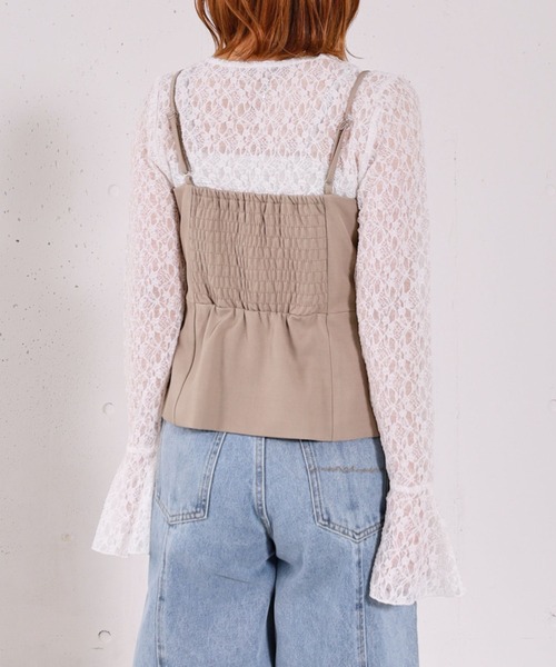 archives(アルシーヴ)の「【ONかわ】ウォッシャブルFボタンビスチェ(その他トップス・レディース・グレー/ベージュ/ブラック・MEDIUM)」の11枚目の写真