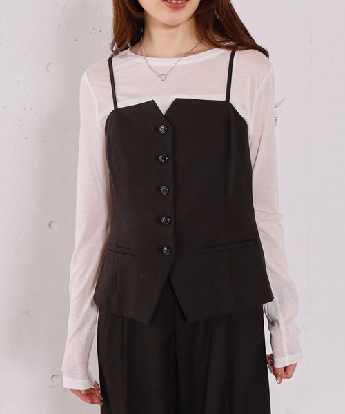 archives(アルシーヴ)の「【ONかわ】ウォッシャブルFボタンビスチェ(その他トップス・レディース・グレー/ベージュ/ブラック・MEDIUM)」の17枚目の写真