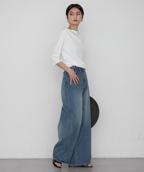 LOUNGEDRESS(ラウンジドレス)の「ドレープカットソー(Tシャツ/カットソー・レディース・ブラック系その他/オフホワイト/ブラック/ブラック系その他2・FREE)」の9枚目の写真
