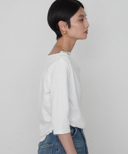LOUNGEDRESS(ラウンジドレス)の「ドレープカットソー(Tシャツ/カットソー・レディース・ブラック系その他/オフホワイト/ブラック/ブラック系その他2・FREE)」の14枚目の写真