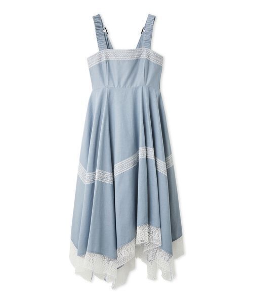 FURFUR（ファーファー）の「レースコンビジャンパースカート（ワンピース・レディース・ブラック/サックスブルー・F）」の9枚目の写真