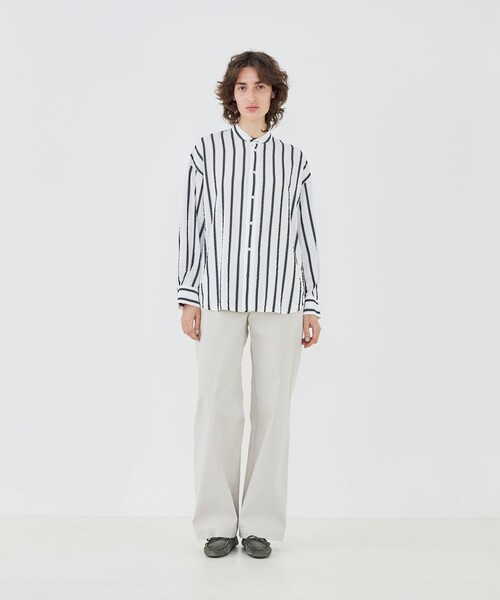 GALERIE VIE(ギャルリー ヴィー)の「ストレッチツイル ストレートイージーパンツ(その他パンツ・レディース・ホワイト/ライトグレー・32/34/36)」の3枚目の写真
