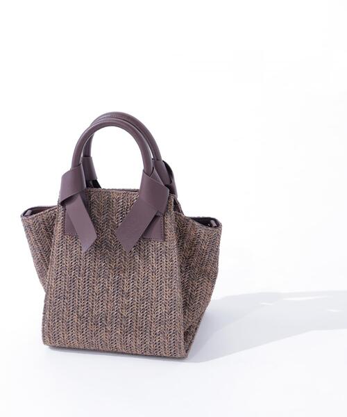 NATURAL BEAUTY BASIC(ナチュラルビューティーベーシック)の「◇PPリボンハンドルトートバッグ(トートバッグ・レディース・ベージュ/ブラウン/オフホワイト・フリ-)」の2枚目の写真