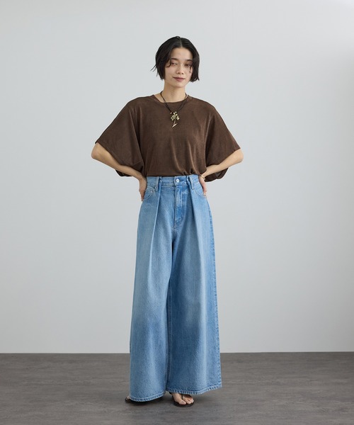 SALON adam et rope'(サロン アダム エ ロペ)の「【WEB限定】ジービルニュアンスTシャツ(Tシャツ/カットソー・レディース・ブラウン/ベージュ/オフホワイト・FREE)」の11枚目の写真