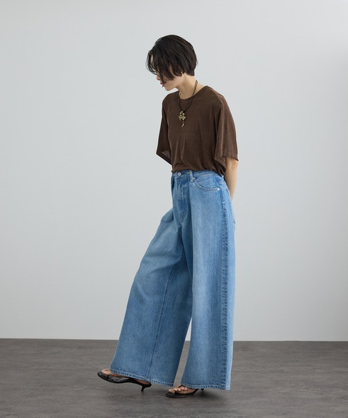 SALON adam et rope'(サロン アダム エ ロペ)の「【WEB限定】ジービルニュアンスTシャツ(Tシャツ/カットソー・レディース・ブラウン/ベージュ/オフホワイト・FREE)」の17枚目の写真