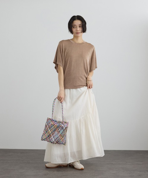 SALON adam et rope'(サロン アダム エ ロペ)の「【WEB限定】ジービルニュアンスTシャツ(Tシャツ/カットソー・レディース・ブラウン/ベージュ/オフホワイト・FREE)」の20枚目の写真