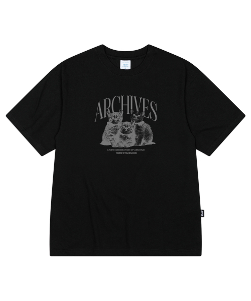 1989STANDARD(1989スタンダード)の「ARCHIVES CAT クールコットンオーバーサイズ半袖(SISSTD-0001)(Tシャツ/カットソー・メンズ・ホワイト/ライトグレー/ブラック・MEDIUM/LARGE/X-LARGE)」の14枚目の写真