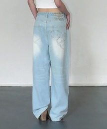 EYEER（イワイイアル）の「◇EYEER◇ブランド直輸入正規品 E-ホットフィックス ロゴ デニム パンツ E-HOTFIX LOGO DENIM PANTS（デニムパンツ）」