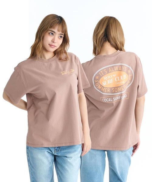 ROXY(ロキシー)の「ROXY ウィメンズ ROXY SURF CLUB S/STEE Tシャツ 【2026年春夏モデル】(Tシャツ/カットソー・レディース・ナチュラル/ブラック/ブラウン・MEDIUM/LARGE)」の3枚目の写真