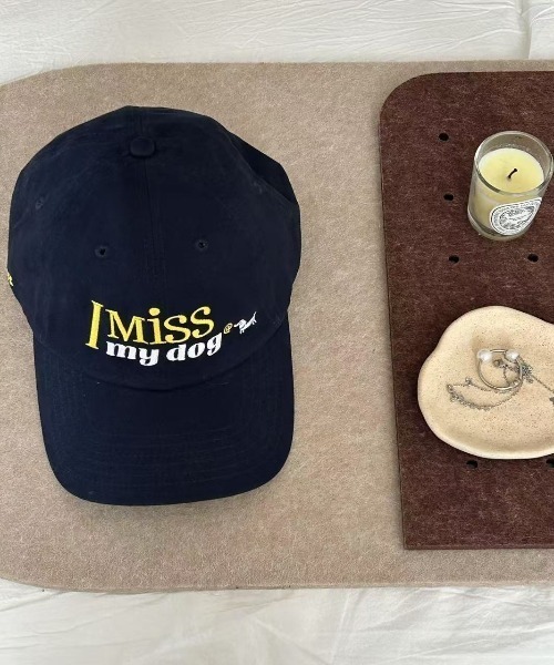 Teem Store(チームストア)の「【I MISS MY DOG】英文字刺繍キャップ 小顔効果(キャップ・レディース・ピンク/その他/ブラック/ネイビー・F)」の6枚目の写真