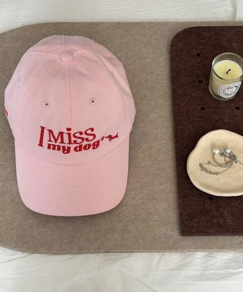 Teem Store(チームストア)の「【I MISS MY DOG】英文字刺繍キャップ 小顔効果(キャップ・レディース・ピンク/その他/ブラック/ネイビー・F)」の7枚目の写真