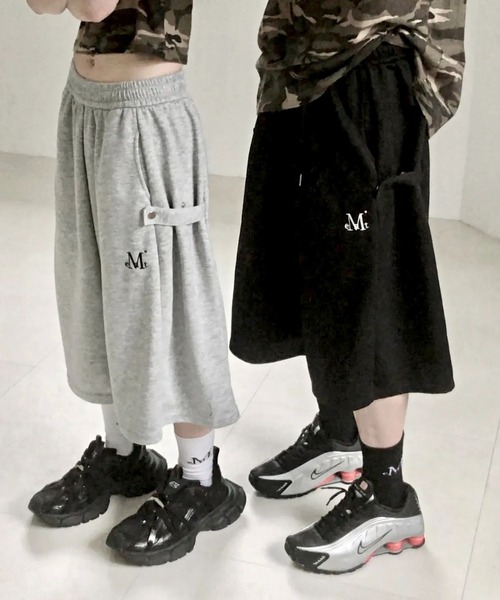 UNISEX】MUCENT／WEIRボタンハーフパンツ（スウェットパンツ）｜MUCENT