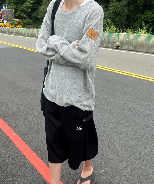 MUCENT(ムセント)の「【UNISEX】MUCENT/WEIRボタンハーフパンツ(スウェットパンツ・レディース・グレー/ブラック・FREE)」の7枚目の写真