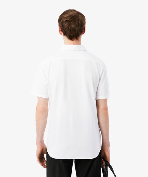 LACOSTE(ラコステ)の「スリムフィットミニマル半袖シャツ(シャツ/ブラウス・メンズ・ダークネイビー/ホワイト・41/40/39/38)」の4枚目の写真