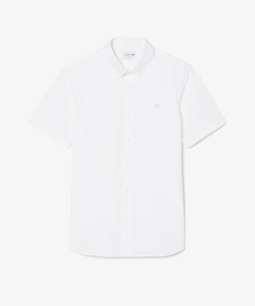 LACOSTE(ラコステ)の「スリムフィットミニマル半袖シャツ(シャツ/ブラウス・メンズ・ダークネイビー/ホワイト・41/40/39/38)」の5枚目の写真