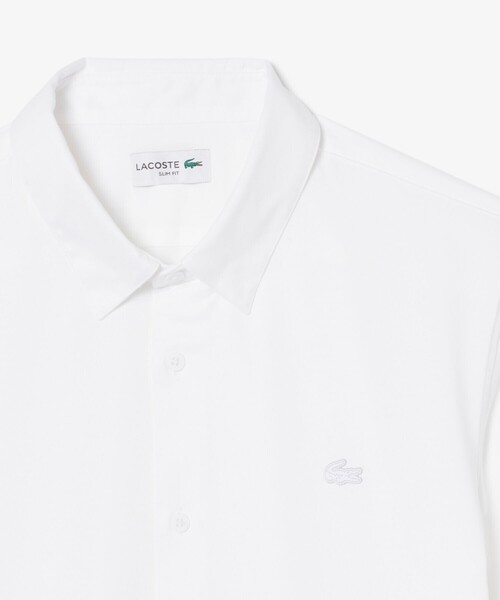LACOSTE(ラコステ)の「スリムフィットミニマル半袖シャツ(シャツ/ブラウス・メンズ・ダークネイビー/ホワイト・41/40/39/38)」の6枚目の写真