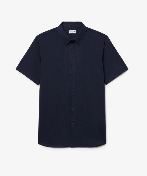 LACOSTE(ラコステ)の「スリムフィットミニマル半袖シャツ(シャツ/ブラウス・メンズ・ダークネイビー/ホワイト・41/40/39/38)」の11枚目の写真