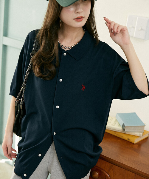 U.S. POLO ASSN.(ユーエスポロアッスン)の「U.S. POLO ASSN. × PUBLUX/ユーエスポロアッスン <接触冷感>別注 ポロ サマーニット カーディガン 限定展開(カーディガン/ボレロ・メンズ・ネイビー/ブラウン/ブラック/グレー/チャコールグレー・SMALL/MEDIUM/LARGE)」の19枚目の写真
