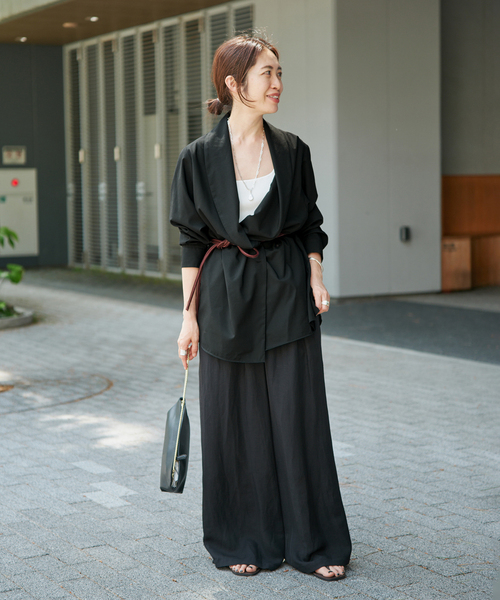VERMEIL par iena(ヴェルメイユパーイエナ)の「GIANI BELTS ジャンニ ベルト LambSkin Belts CINTURA FILO(ベルト・レディース・ブラック/レッド・FREE)」の5枚目の写真
