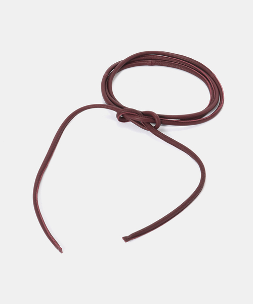 VERMEIL par iena(ヴェルメイユパーイエナ)の「GIANI BELTS ジャンニ ベルト LambSkin Belts CINTURA FILO(ベルト・レディース・ブラック/レッド・FREE)」の6枚目の写真