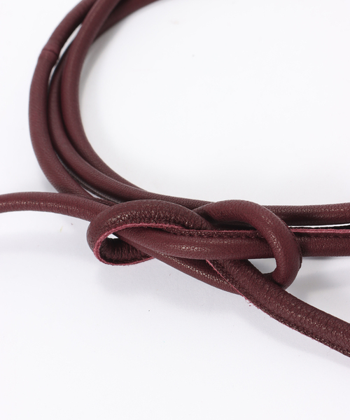 VERMEIL par iena(ヴェルメイユパーイエナ)の「GIANI BELTS ジャンニ ベルト LambSkin Belts CINTURA FILO(ベルト・レディース・ブラック/レッド・FREE)」の8枚目の写真