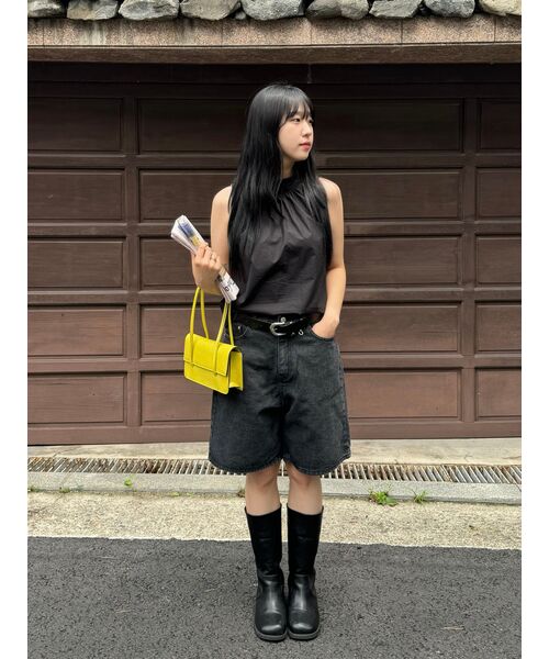 320SHOWROOM(320ショールーム)の「Shirring Halter Neck Back Button Blouse Black(シャツ/ブラウス・レディース・その他・FREE)」の2枚目の写真