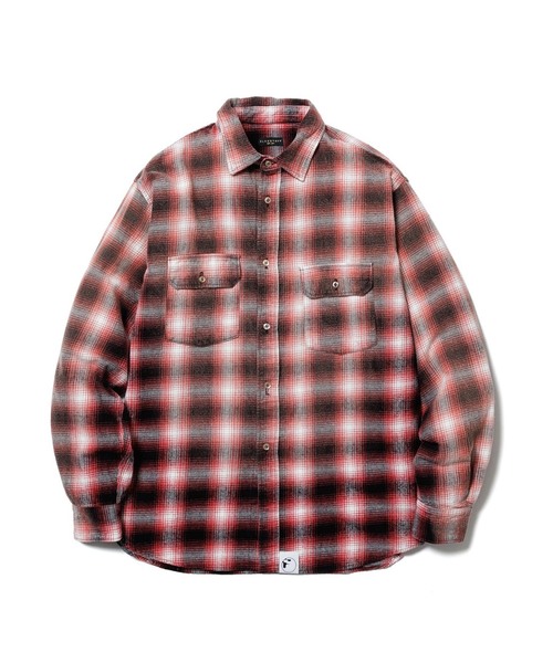 F-LAGSTUF-F（フラグスタフ）の「F-LAGSTUF-F/フラグスタフ SUNFADE L/S NEL SHIRT（シャツ/ブラウス・メンズ・レッド/ブラック・LARGE）」の2枚目の写真