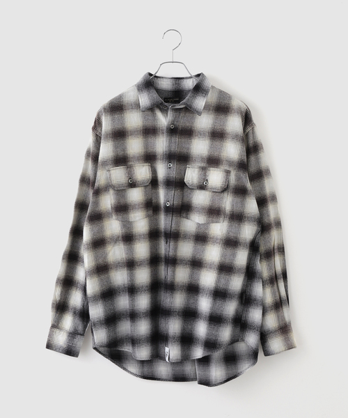 F-LAGSTUF-F（フラグスタフ）の「F-LAGSTUF-F/フラグスタフ SUNFADE L/S NEL SHIRT（シャツ/ブラウス・メンズ・レッド/ブラック・LARGE）」の3枚目の写真