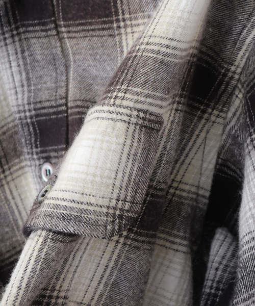 F-LAGSTUF-F（フラグスタフ）の「F-LAGSTUF-F/フラグスタフ SUNFADE L/S NEL SHIRT（シャツ/ブラウス・メンズ・レッド/ブラック・LARGE）」の5枚目の写真