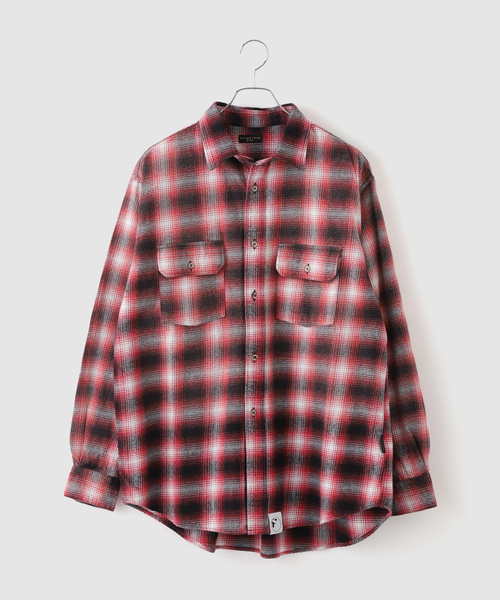 F-LAGSTUF-F（フラグスタフ）の「F-LAGSTUF-F/フラグスタフ SUNFADE L/S NEL SHIRT（シャツ/ブラウス・メンズ・レッド/ブラック・LARGE）」の6枚目の写真