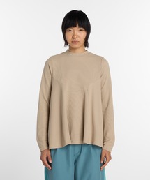 NB GREY ペプラム長袖トップ
