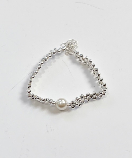 yu-ka（ユーカ）の「YU-KA:デザインパールブレスレット Designer pearl bracelet（ブレスレット・メンズ・シルバー・FREE）」の3枚目の写真
