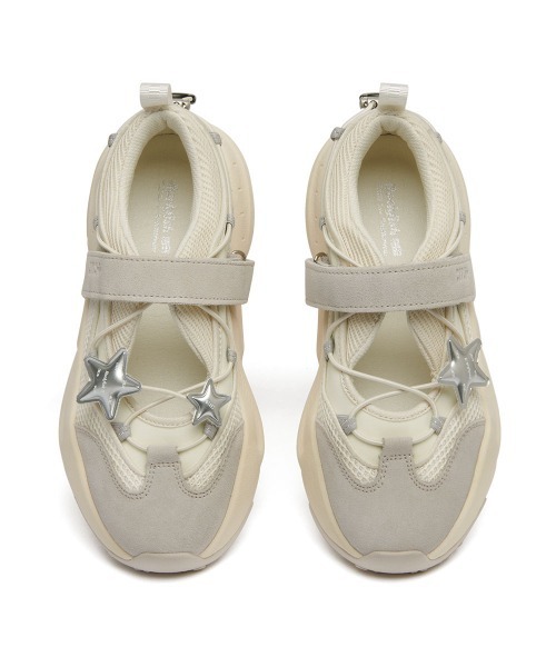ROCKFISH WEATHERWEAR（ロックフィッシュウェザーウェア）の「[x ILLIT] BRYN VELCRO SNEAKERS V2（スニーカー・レディース・クリーム/シルバー・23.0cm/23.5cm/24.0cm/24.5cm/25.0cm）」の21枚目の写真