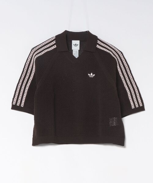 ADIDAS アディダス W KNIT CROCHET SS POLO ショートスリーブ KE0198