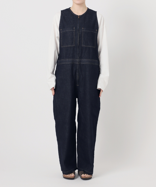 FRAMeWORK（フレームワーク）の「≪追加≫WHITE FIELD ノースリーブオールインワン（つなぎ/オールインワン・レディース・ネイビー・38/36）」の6枚目の写真