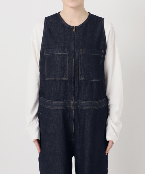 FRAMeWORK（フレームワーク）の「≪追加≫WHITE FIELD ノースリーブオールインワン（つなぎ/オールインワン・レディース・ネイビー・38/36）」の10枚目の写真