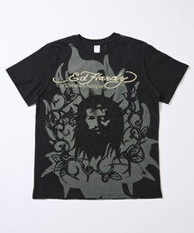 限定展開 Ed Hardy/エドハーディ BLK RHINESTONE-ED HARDY SS TEE