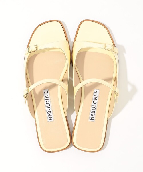 NEBULONI E（ネブローニ）の「NEBULONI E.  SLIM BELT フラットサンダル（サンダル・レディース・ライトイエロー・38/36/37）」の8枚目の写真