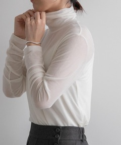 tanakadaisuke/タナカダイスケ】lace up sleeve sheer tops/レース