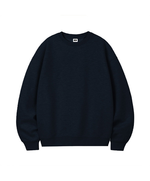 RANDOMOFF（ランダムオフ）の「[Unisex] BASIC LINE OVER FIT SWEATSHIRT (4color)（スウェット・レディース・ライトグレー/ブラック/ネイビー/グレー・MEDIUM/LARGE/X-LARGE）」の4枚目の写真