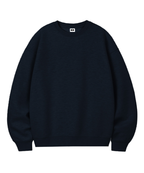 RANDOMOFF（ランダムオフ）の「[Unisex] BASIC LINE OVER FIT SWEATSHIRT (4color)（スウェット・レディース・ライトグレー/ブラック/ネイビー/グレー・MEDIUM/LARGE/X-LARGE）」の8枚目の写真
