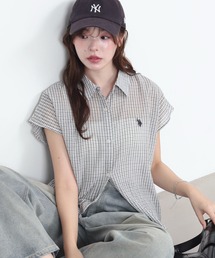 WEGO/【26年春夏新作】U.S. POLO ASSN.別注 フレンチスリーブシャツ