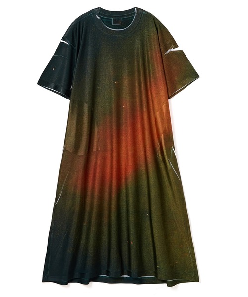 NON TOKYO(ノントーキョー)の「DIRECT PRINT T-OP(ワンピース・レディース・ブルー系/グリーン×オレンジ・1/2)」の8枚目の写真