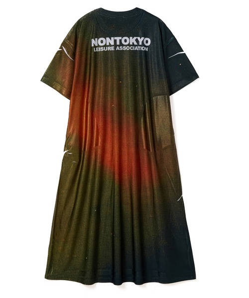NON TOKYO(ノントーキョー)の「DIRECT PRINT T-OP(ワンピース・レディース・ブルー系/グリーン×オレンジ・1/2)」の9枚目の写真