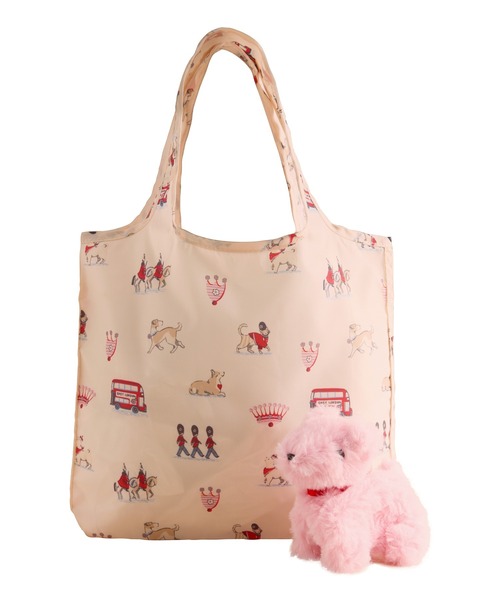 Cath Kidston(キャスキッドソン)の「フォルダウェイ プラッシュ Queenies London(エコバッグ/サブバッグ・レディース・クリーム・FREE)」の3枚目の写真