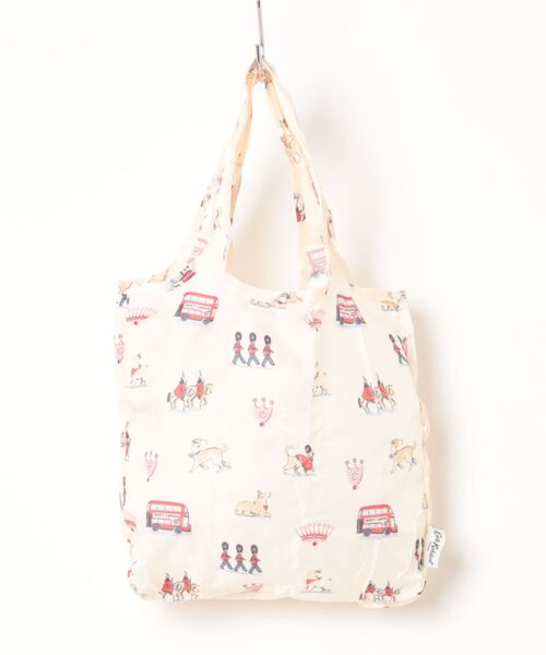 Cath Kidston(キャスキッドソン)の「フォルダウェイ プラッシュ Queenies London(エコバッグ/サブバッグ・レディース・クリーム・FREE)」の2枚目の写真