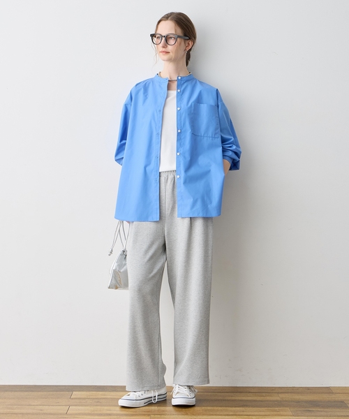 LE SOUK HOLIDAY（ルスークホリデー）の「バンドカラーポケットシャツ（シャツ/ブラウス・レディース・オフホワイト/ブルー・M/L）」の12枚目の写真